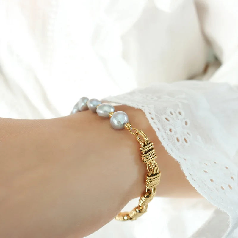 Grey Pearl Bracelet