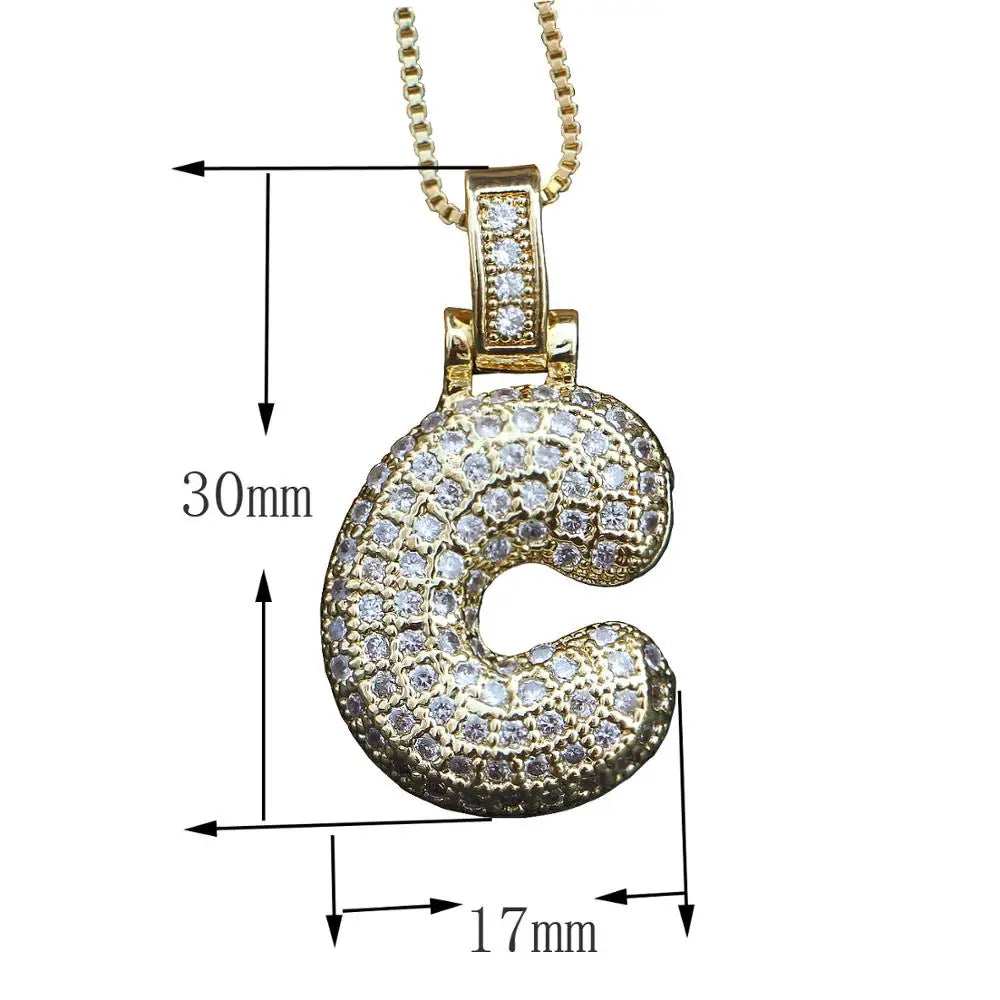 Nova's Custom Letter Pendant Silver