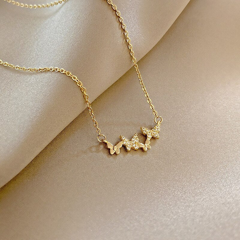 Multiple Butterfly Necklace