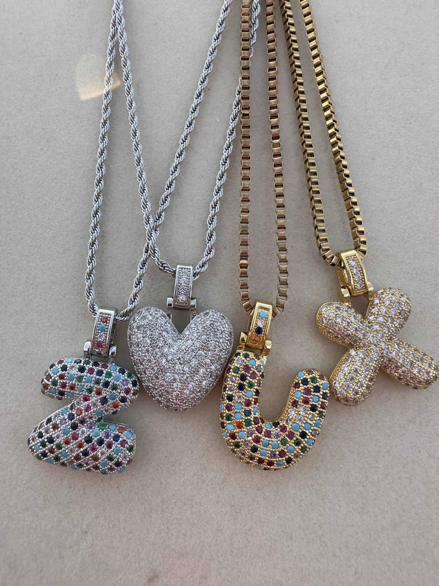 Nova's Custom Letter Pendant Silver