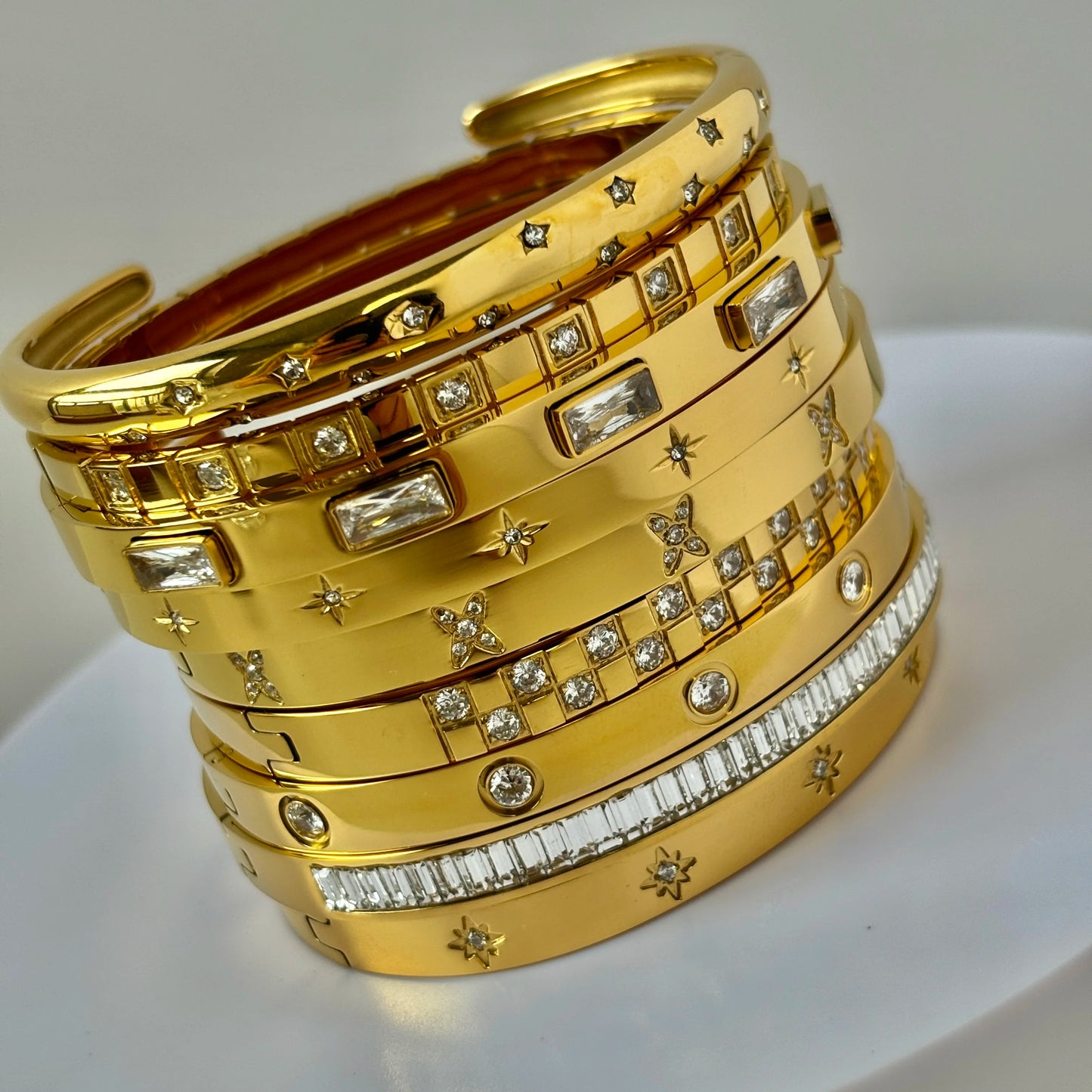 Jade's Enchantment Green CZ Bangle