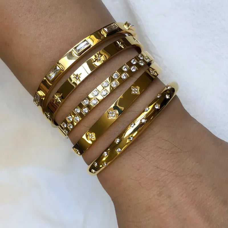Jade's Enchantment Green CZ Bangle
