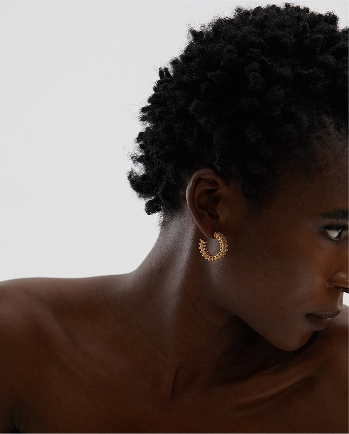 Crystal Hoops Earrings