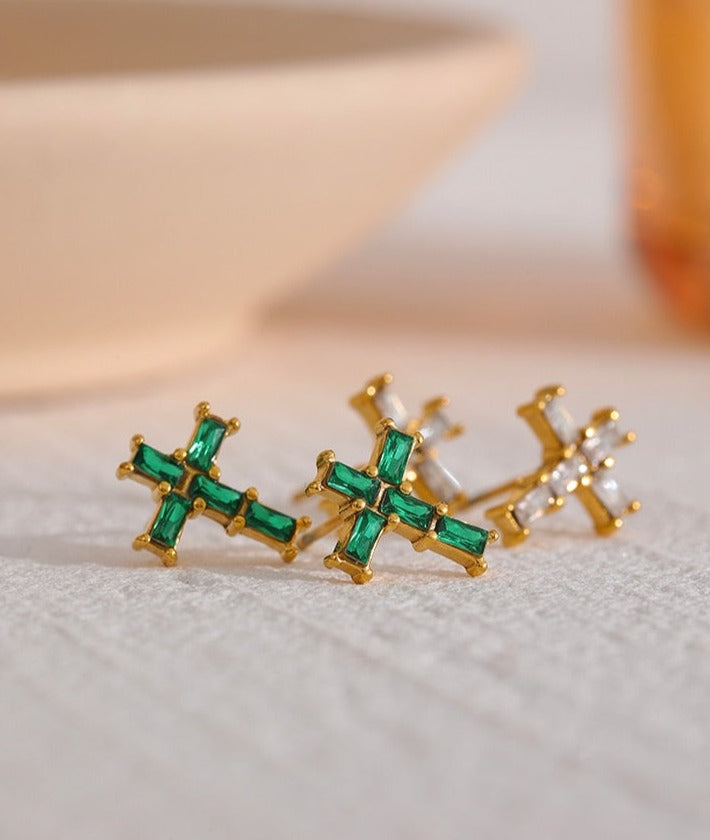Emerald Crossroads Earrings
