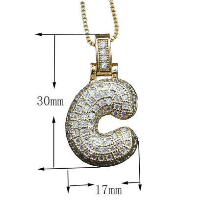 Nova's Custom Letter Pendant Gold