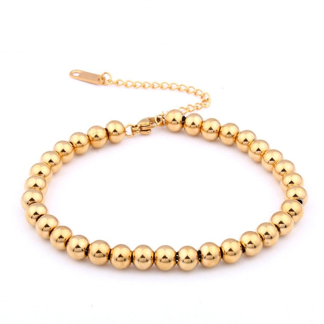 Gold Plated Beaded Bracelet 