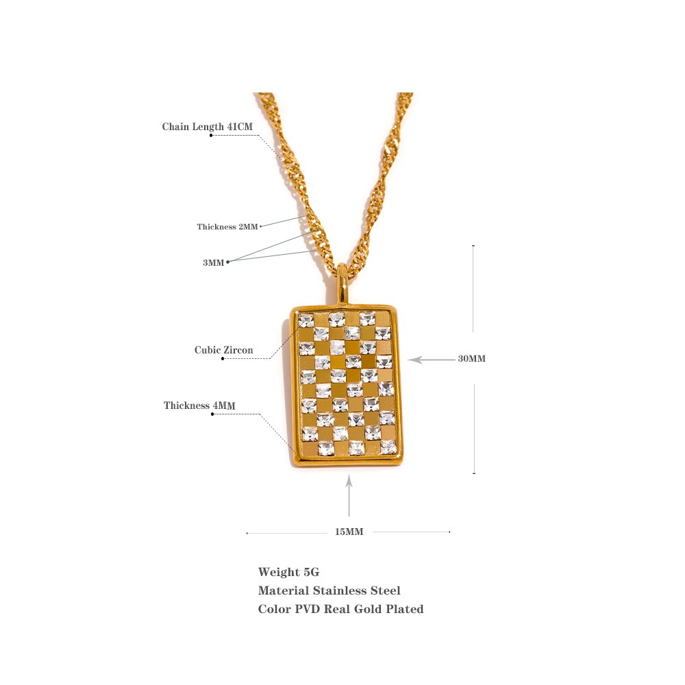 Square Pendant Necklace