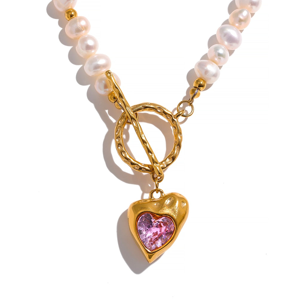 Pearl Heart Necklace