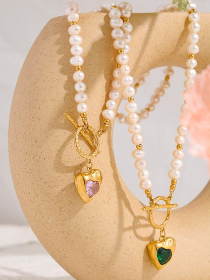 Pearl Heart Necklace