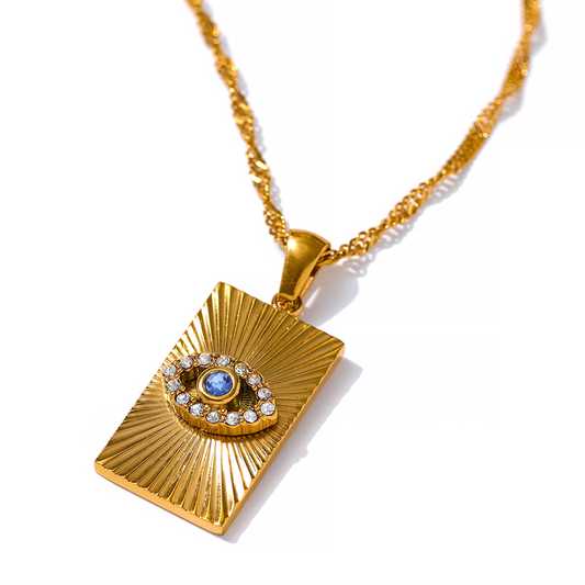 Evil Eye Square Pendant