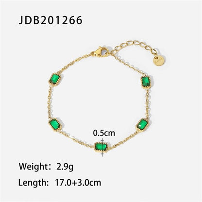 Elena's Emerald Elegance Bracelet