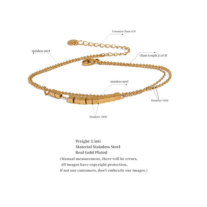 Golden Cascade Anklet