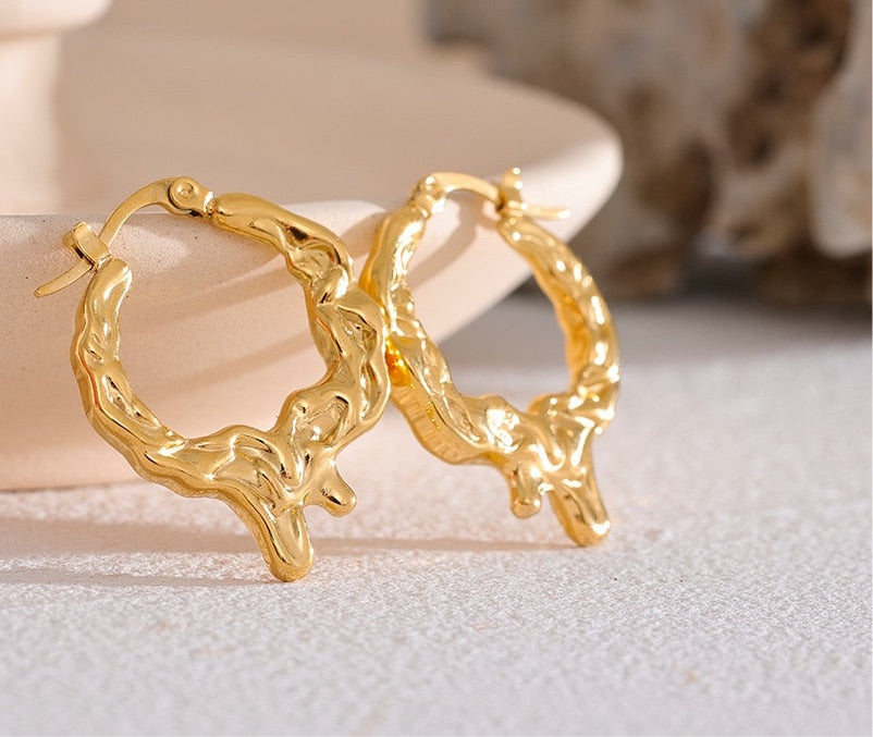 Gold Drip Earrings