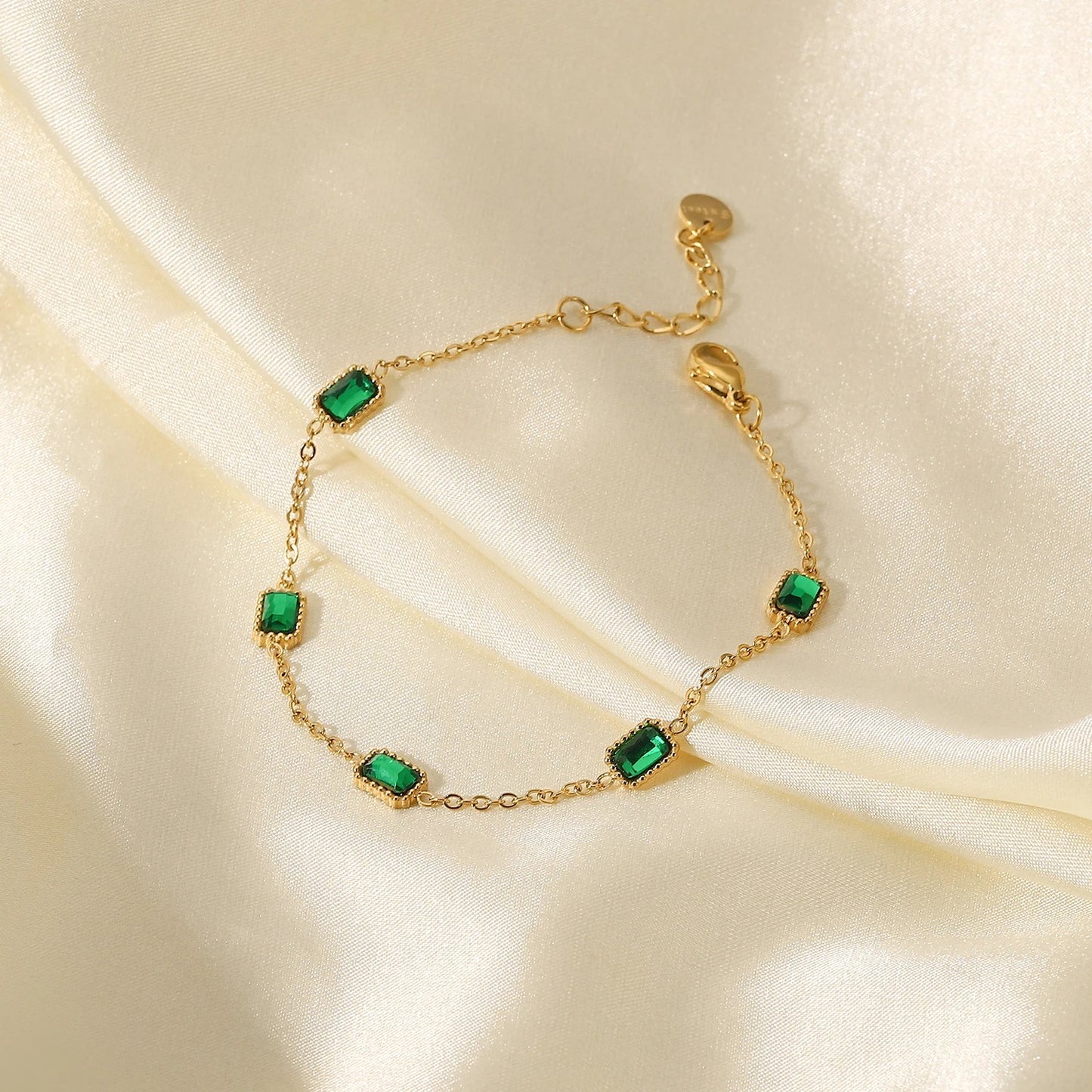 Elena's Emerald Elegance Bracelet