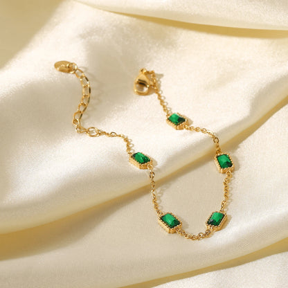 Elena's Emerald Elegance Bracelet