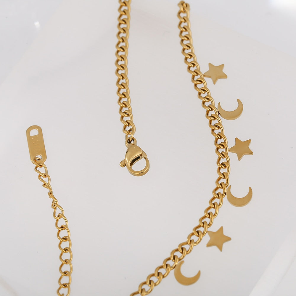 Star-Moon Chain Choker