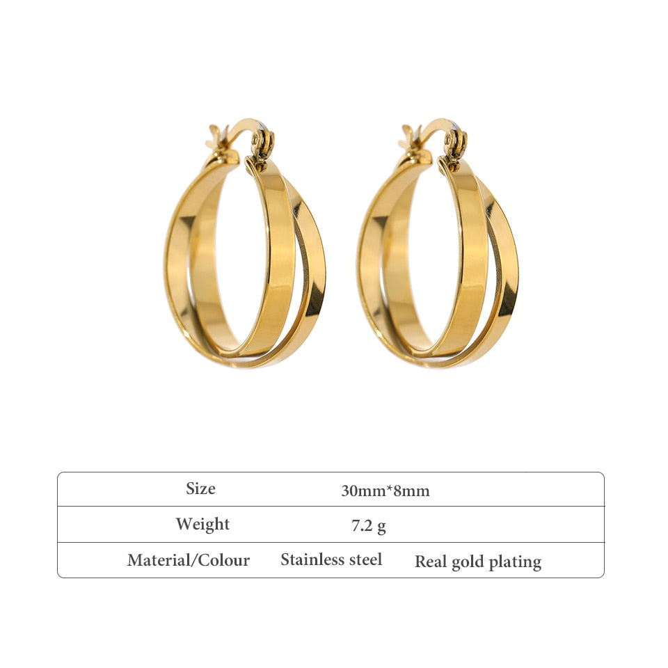 Elizabeth Gold Hoops