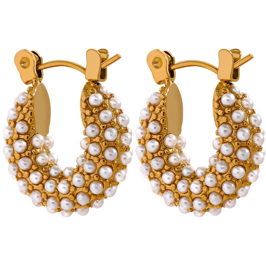 Pearlia Hoop Earrings