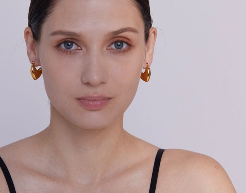 Celeste Gold Hoops