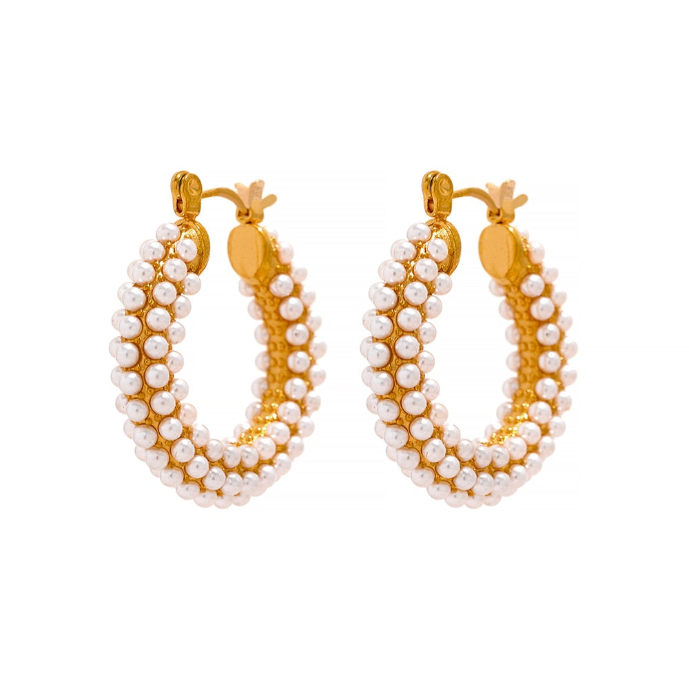 Emma Pearl Hoops 