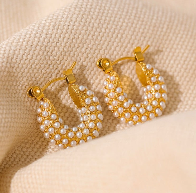 Pearlia Hoop Earrings