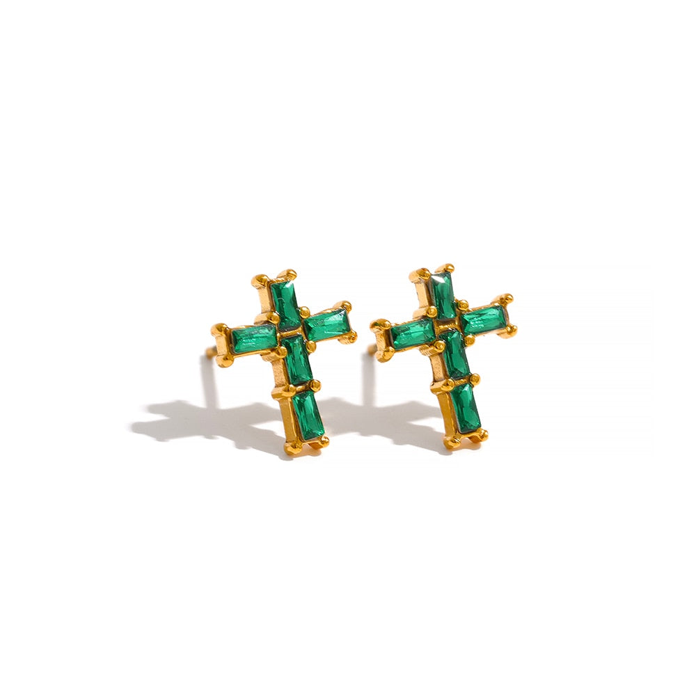 Emerald Crossroads Earrings 